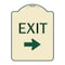 Signmission Parking Lot Exit Right Arrow Heavy-Gauge Aluminum Architectural Sign, 18" L, 24" H, TG-1824-23421 A-DES-TG-1824-23421 - alternate 1